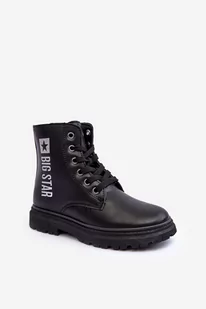 Skórzane Botki Dziecięce Ocieplane Big Star MM374152 Czarne-33 - Botki damskie - miniaturka - grafika 1