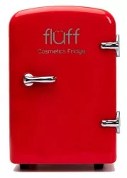 Fluff Fluff lodówka kosmetyczna czerwona srebrne logo - Kosmetyczki, organizery i kuferki - miniaturka - grafika 1