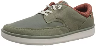 Trampki męskie - Clarks Męskie tenisówki Cantal, Olive Combi, 10 UK - grafika 1