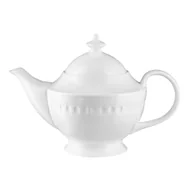 Dzbanki i imbryki - Dzbanek do herbaty porcelanowy 1,3 litra MESYNA WHITE - miniaturka - grafika 1