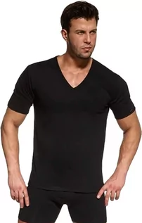 Koszulki męskie - Koszulka HE 531/02 NEW czarna Cornette - grafika 1