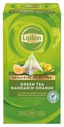 Herbata - Zielona herbata Lipton Exclusive Selection Green Tea Mandarin Orange 25x1,8g - miniaturka - grafika 1