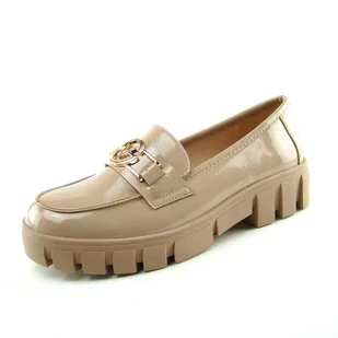 Mokasyny damskie półbuty VINCEZA 10916 lakier - Mokasyny damskie - miniaturka - grafika 1