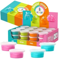 Masy plastyczne - MASA PLASTYCZNA HEY CLAY BRIGHT SQUAD 36 TUBEK ZESTAW PLASTELINA 3 lata + - miniaturka - grafika 1