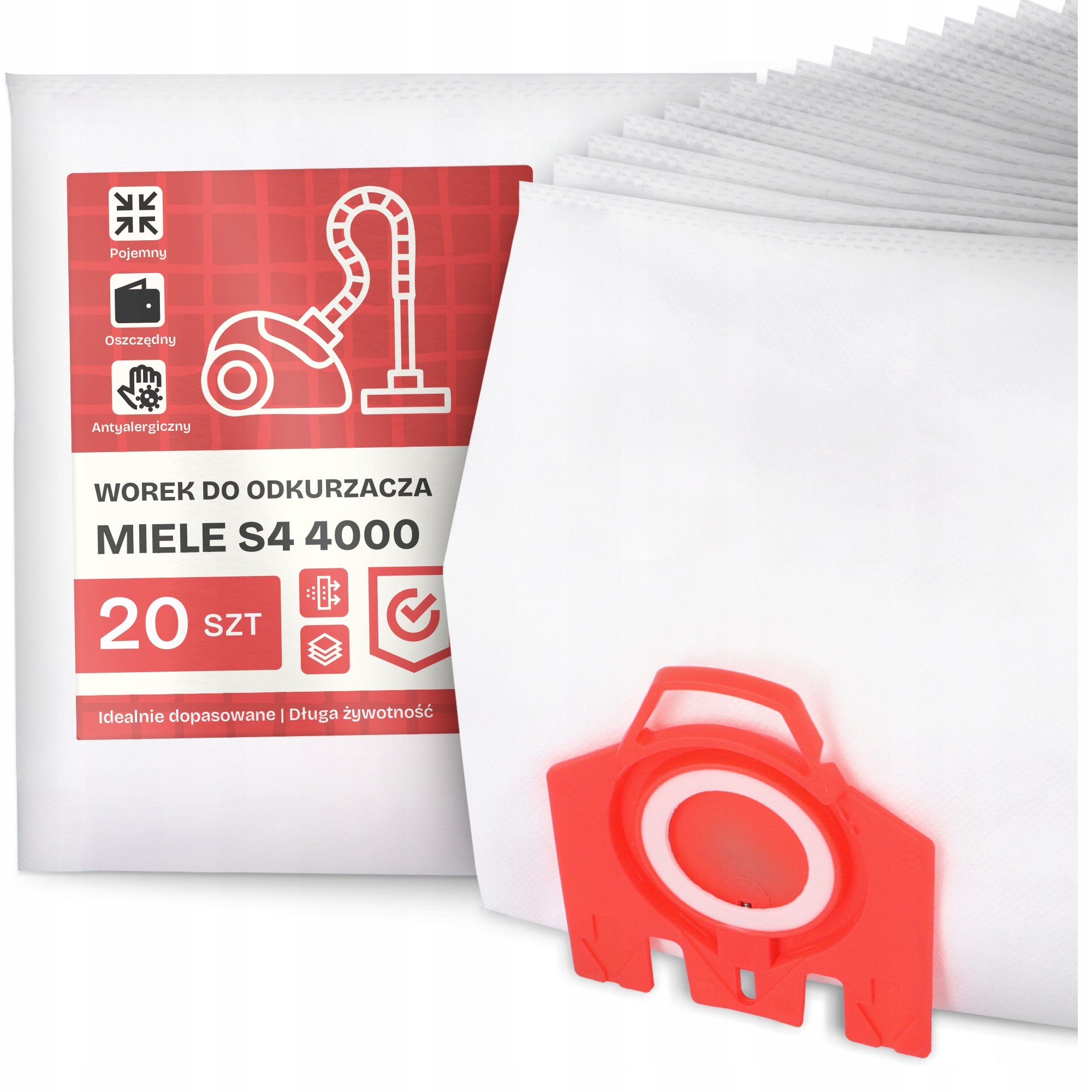 20x Worek do Odkurzacza Miele S4 4000 Syntetyczny Duży Mocny Torba Worki G9