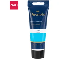 Przybory szkolne - Farba akrylowa FINENOLO 75ml niebieska EC75-BL DELI - miniaturka - grafika 1