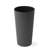 Donice - LAMELA doniczka LILIA JUMPER 19 cm wysokość 36,4 cm grafitowa - miniaturka - grafika 1