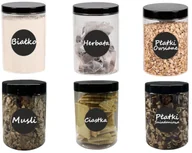 Pojemniki kuchenne - SŁOIK PLASTIKOWY 750ML POJEMNIK NA ŻYWNOŚĆ 6SZT - miniaturka - grafika 1