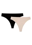 Majtki damskie - Stringi Arleen 2-pak Henderson czarny, beżowy XL - Esotiq&Henderson - miniaturka - grafika 1
