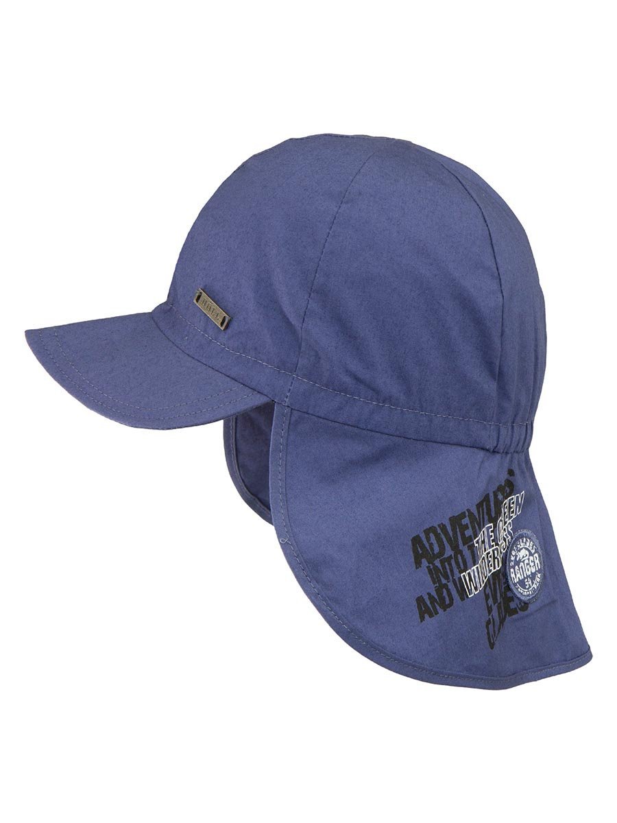 Chłopięca czapka z daszkiem z ochroną na kark granatowa Döll r.49