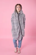 Bluzy damskie - Płaszcz damski długi wełniany, długa bluza wełniana - Pakamera - miniaturka - grafika 1