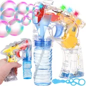 Bańki mydlane - PISTOLET DO BANIEK MYDLANYCH PODŚWIETLANY AUTOMAT - miniaturka - grafika 1