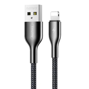 REMAX Kingpin kabel przewód USB - Lightning 2.1A 1m czarny (RC-092i) - Kable USB - miniaturka - grafika 1