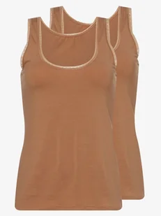 sloggi - Damski tank top, 2 szt. w opakowaniu GO Allround, beżowy - Koszulki i topy damskie - miniaturka - grafika 1