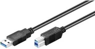 Kabel USB Goobay USB-A - USB-B 1.8 m Czarny (93655) - Kable USB - miniaturka - grafika 1