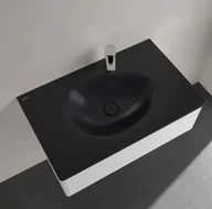 Umywalki - Villeroy & Boch Antao Umywalka meblowa 80x50 cm jeden otwór na baterię czarny mat z powłoką CeramicPlus 4A7581R7 - miniaturka - grafika 1