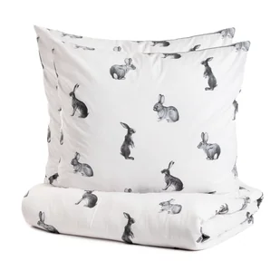 POŚCIEL B2 RABBITS ESSENTIALS bawełniana w króliki 160x200 cm HOMLA - Pościel POŚCIEL B2 RABBITS ESSENTIALS bawełniana w króliki 160x200 cm HOMLA - Pościel - miniaturka - grafika 1