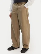 Spodnie męskie - Quiksilver Jeansy Mercury Straight Out EQYNP03325 Beżowy Wide Leg - miniaturka - grafika 1