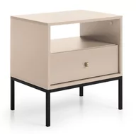 Inne meble do salonu - Stolik Nocny Mono Ms54 Czarny / Beż Piaskowy - miniaturka - grafika 1