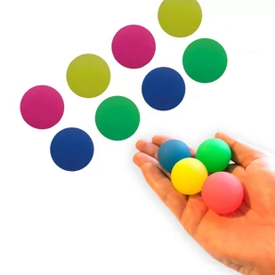 8 Szt Piłeczka Kauczukowa Neonowa - Piłki dla dzieci - miniaturka - grafika 1