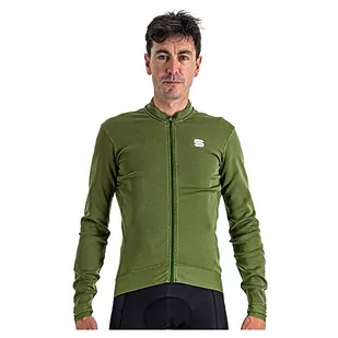 SPORTFUL Monocrom Thermal Jersey Długi sweter Męski, Zielona butelka, L - Swetry męskie - miniaturka - grafika 1