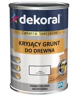 Emalie - Dekoral Emalia do drewna Gruntomal biała 0 9 l - miniaturka - grafika 1