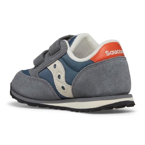 Saucony Originals Baby Jazz HL, Buty dziecięce Unisex, Szary niebieski pomarańczowy, 40