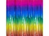 Dekoracje sali - Kurtyna - zasłona na drzwi tęczowa - 2 m x 1 m - miniaturka - grafika 1