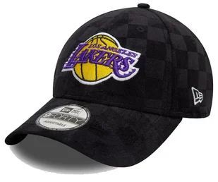 Czapka z daszkiem NEW ERA LA Lakers Tonal Check 9FORTY czarna - Czapki damskie - miniaturka - grafika 1