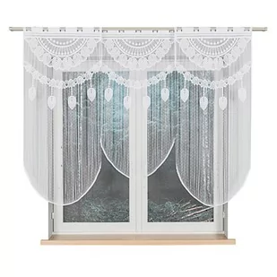 MAKRAMA FIRANA 60x120 ŻAKARDOWA GOTOWA BIAŁA RANI - Firany - miniaturka - grafika 1