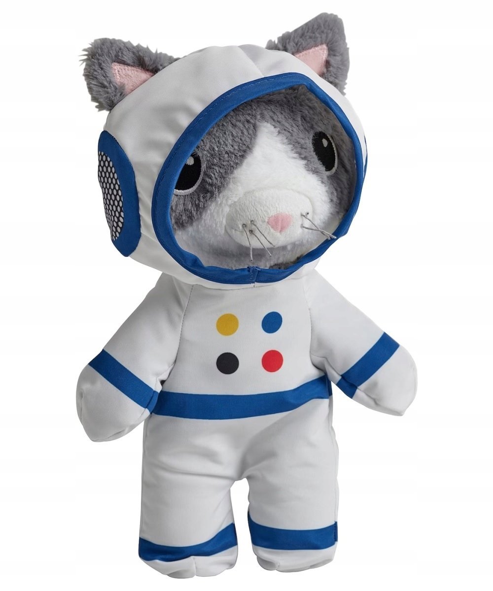 IKEA pluszak AFTONSPARV pluszowy astronauta w skafandrze kot szary 28cm