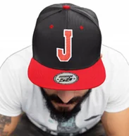 Czapki i chusty sportowe męskie - CZAPKA PROSTY DASZEK AMERICAN TWILL LITERA J HAFT - miniaturka - grafika 1