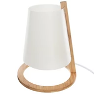 Lampy stojące - Atmosphera Créateur d'intérieur Atmosphera Créateur dintérieur Elegancka lampa stołowa kolor biały bambusowa podstawa materiał klosza polipropylen i papier wymiary 20x26 cm B07GZYN3ZJ - miniaturka - grafika 1