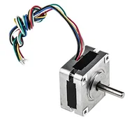 Filamenty i akcesoria do drukarek 3D - RS PRO Hybrydowy silnik krokowy 1,8° 6,5 V / 500 mA 6-żyłowy, 39,2 x 39,2 mm Ø wału 5 mm - miniaturka - grafika 1