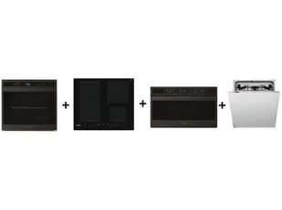 Whirlpool Piekarnik W6 OM4 4S1 H BSS + Płyta WF S0160 NE + Mikrofalówka W6MD440BSS + Zmywarka WKCIO 3T133 PFE - Zestawy AGD - miniaturka - grafika 1