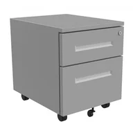 Szafki biurowe - Szary kontenerek pod biurko na kółkach M4-B78 - miniaturka - grafika 1