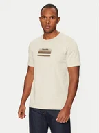 Koszulki męskie - Calvin Klein T-Shirt K10K113803 Beżowy Regular Fit - miniaturka - grafika 1