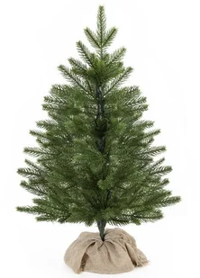 Choinka sztuczna 60 cm świerk kaukaski premium z jutą małe drzewko świateczne na stolik UNIWERSALNY - Choinki - miniaturka - grafika 1
