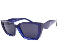 Okulary przeciwsłoneczne - Damskie okulary przeciwsłoneczne granatowe - miniaturka - grafika 1