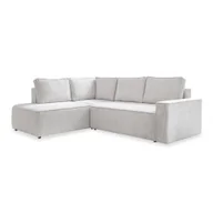 Narożniki - Biały sztruksowy rozkładany narożnik (lewostronny) Brave Dave – Miuform - miniaturka - grafika 1