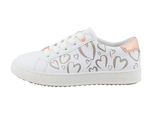 Tom Tailor Kids Dziewczęce 9570080011 sneakersy, Białe różowe złoto., 37 EU