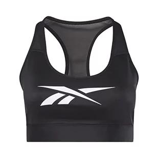 Reebok Biustonosz sportowy Lux Vector Racer (rozmiar plus), czarny, 1X - Biustonosze - miniaturka - grafika 1