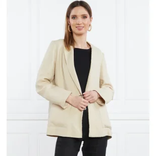 Tommy Hilfiger Lniana marynarka CASUAL LINEN SB BLAZER | Regular Fit - Marynarki i żakiety damskie - miniaturka - grafika 1