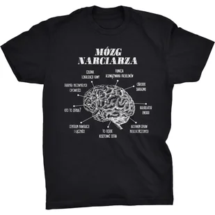 Koszulka T-shirt Mózg Narciarza Śmieszny Prezent na Święta Urodziny - Koszulki męskie - miniaturka - grafika 1