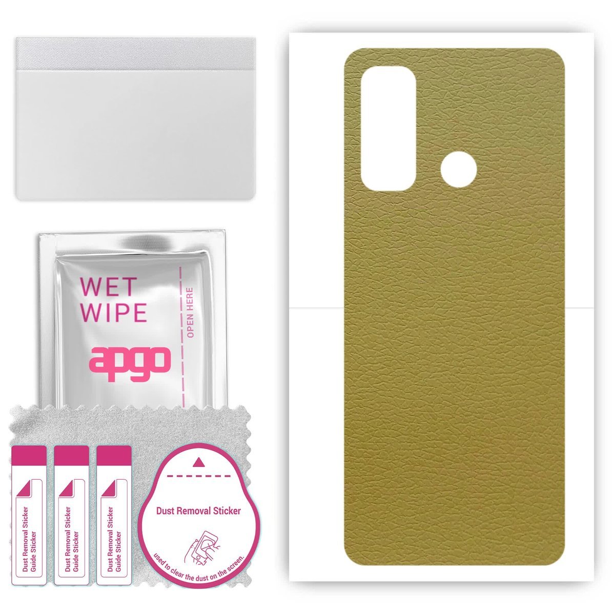 Folia naklejka skórka strukturalna na TYŁ do Tecno Pouvoir 4 - Skóra Oliwkowa - apgo SKINS