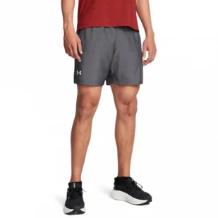 Męskie spodenki do biegania Under Armour UA Launch 7\'\' Heather Shorts - szare - UNDER ARMOUR - Spodnie sportowe męskie - miniaturka - grafika 1