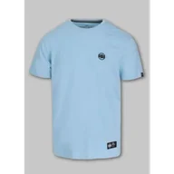 Koszulki sportowe męskie - Pit Bull T-Shirt Koszulka Lekka Small Logo Light Blue - miniaturka - grafika 1
