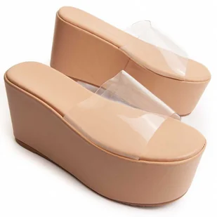 Montevita Sanda? Na Platformie Platero Be?owy - Moda i Uroda OUTLET - miniaturka - grafika 1