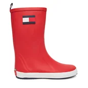 Buty dla dziewczynek - Kalosze Tommy Hilfiger Flag Rain Boot T3XC-33923-0047 D Czerwony - miniaturka - grafika 1
