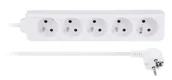 Listwy zasilające - Libox Listwa zasilająca 5 gniazd biały 3m LB0084-3 - miniaturka - grafika 1